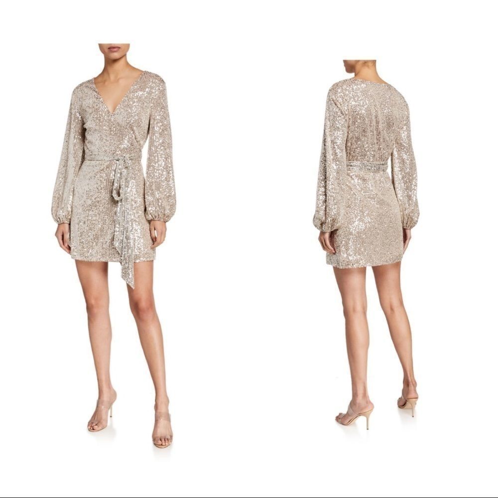 Lange Gold Sequin Dress Size 10